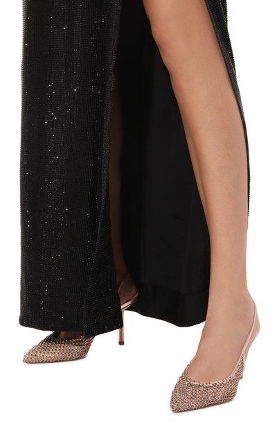 Текстильные туфли gilda 80 LE SILLA золотого цвета по цене 91950 руб., арт. 2299U080P1PPCAZ/, фото 3 Текстильные туфли gilda 80 LE SILLA, арт. 2299U080P1PPCAZ/, фото 3