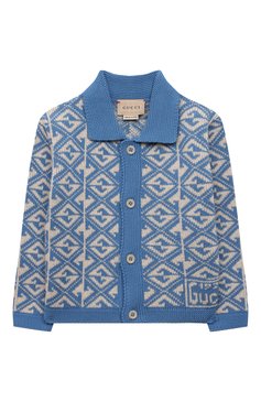 Детский кардиган из хлопка и шерсти GUCCI голубого цвета, арт. 671172/XKB6G | Фото 1 (Материал внешний: Шерсть, Хлопок; Рукава: Длинные; Мальчики Кросс-КТ: Кардиган-одежда; Региональные ограничения белый список (Axapta Mercury): RU, Не проставлено; Нос: Не проставлено; Ростовка одежда: 12 мес | 80 см, 18 мес | 86 см, 24 мес | 92 см)