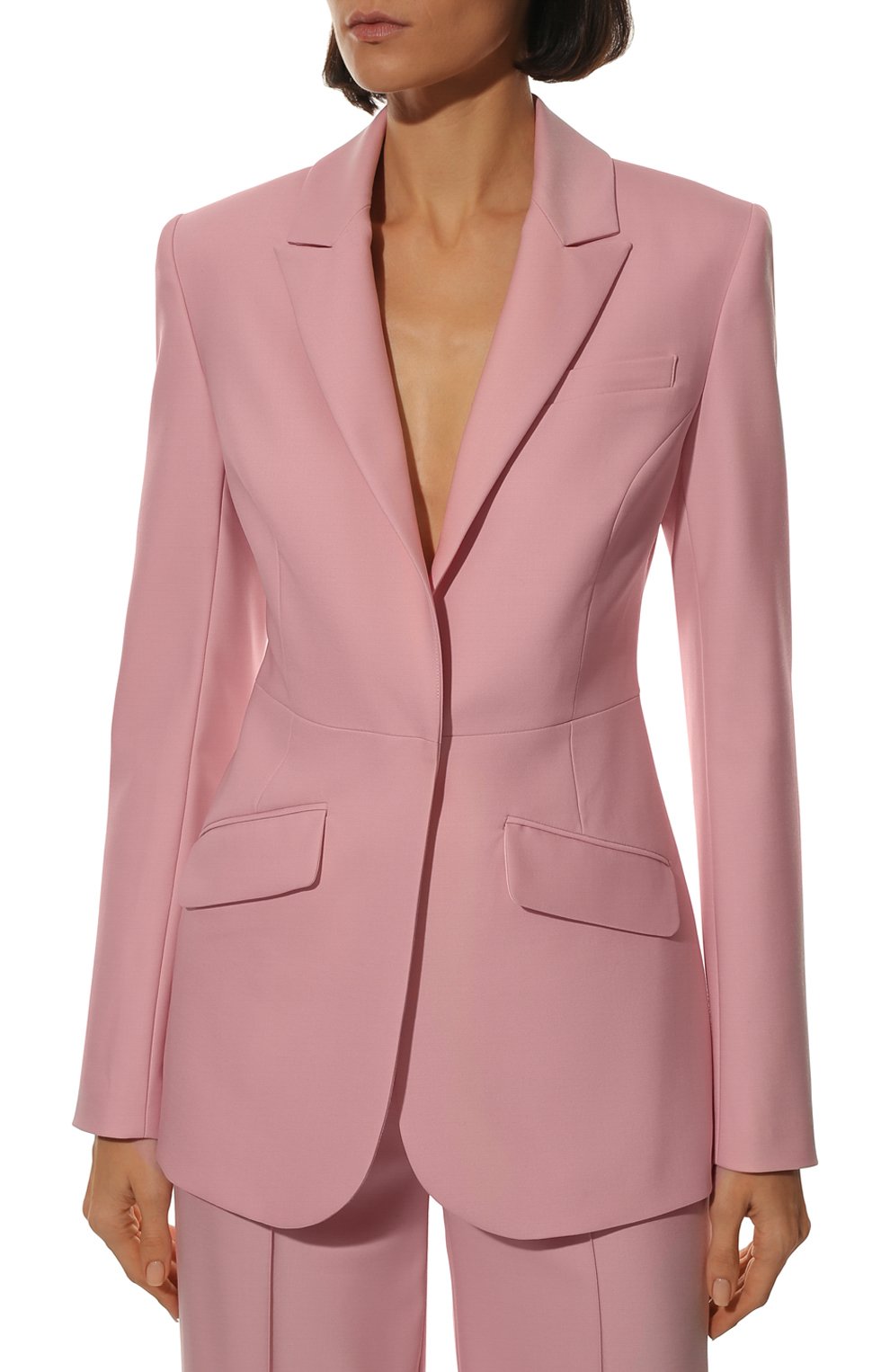 Шерстяной жакет LESYANEBO розового цвета по цене 58000 руб., арт. FW22/H-768/Qu, фото 3 Шерстяной жакет LESYANEBO, арт. FW22/H-768/Qu, фото 3