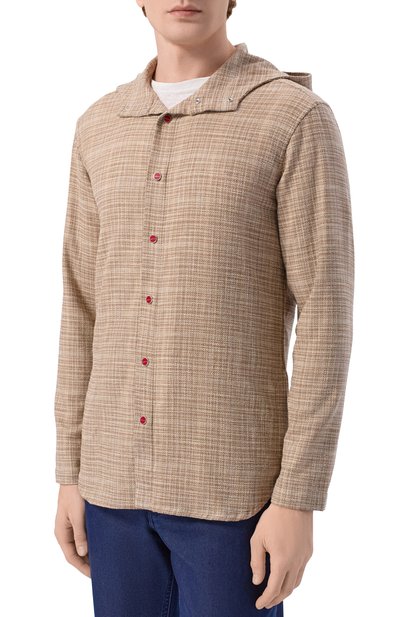 Рубашка из шерсти и шелка KITON, арт. UMCPETEK0617E18, фото 3