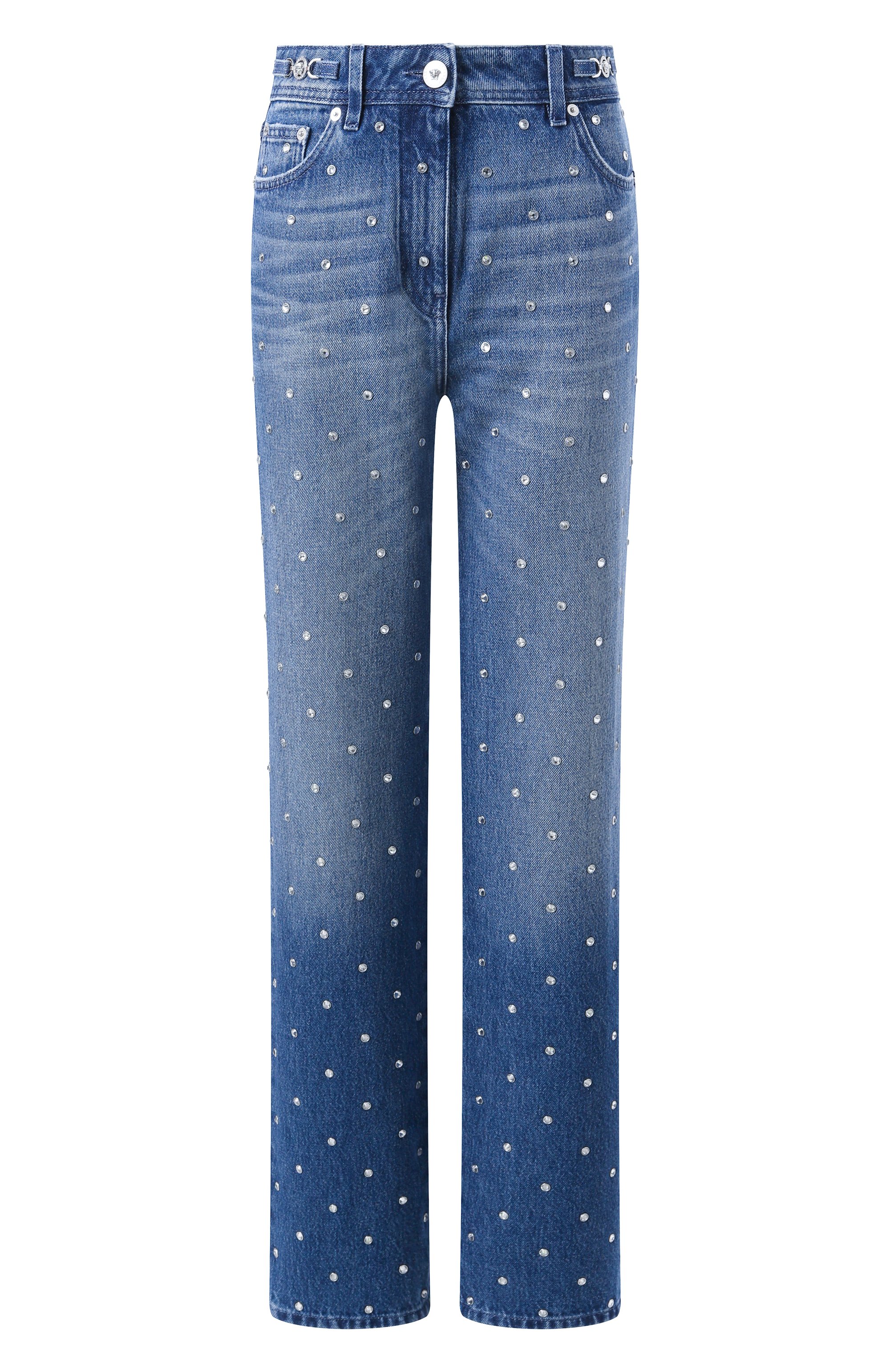 Джинсы с отделкой стразами VERSACE, арт. 1018790/1A13342, фото 1