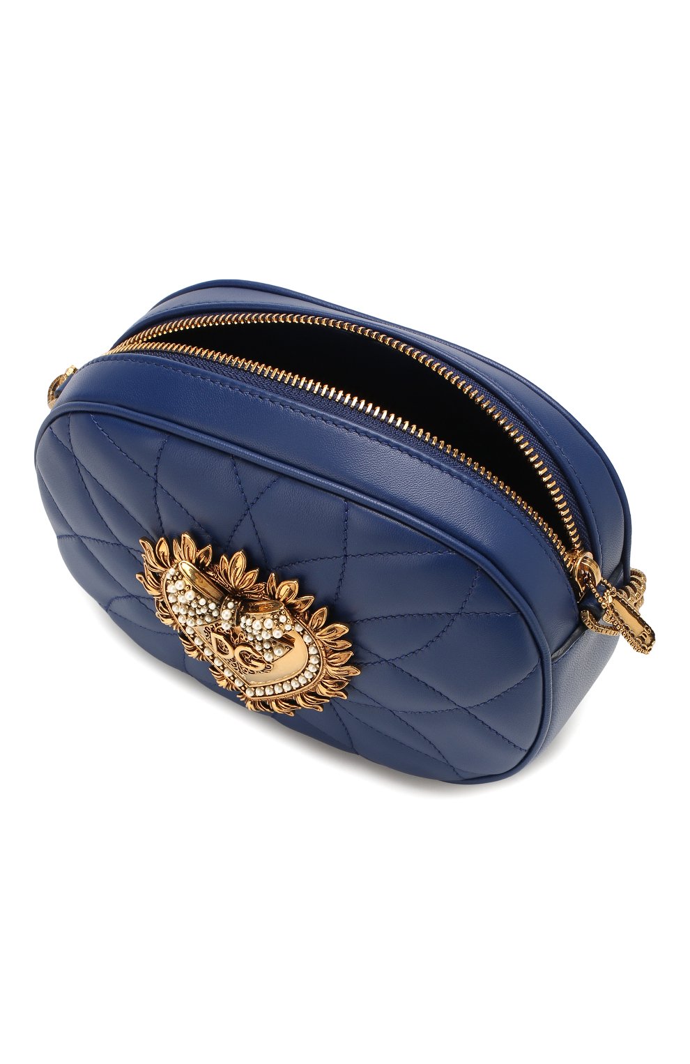 Сумка devotion DOLCE & GABBANA темно-синего цвета по цене 120500 руб., арт. BB6704/AV967, фото 4 Сумка devotion DOLCE & GABBANA, арт. BB6704/AV967, фото 4