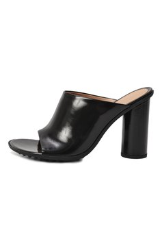 Женские кожаные мюли BOTTEGA VENETA черного цвета, арт. 740735V2LR0 1000 | Фото 4 (Материал сплава: Проставлено; Подошва: Плоская; Каблук высота: Высокий; Материал внешний: Натуральная кожа; Драгоценные ка�мни: Проставлено; Каблук тип: Устойчивый)