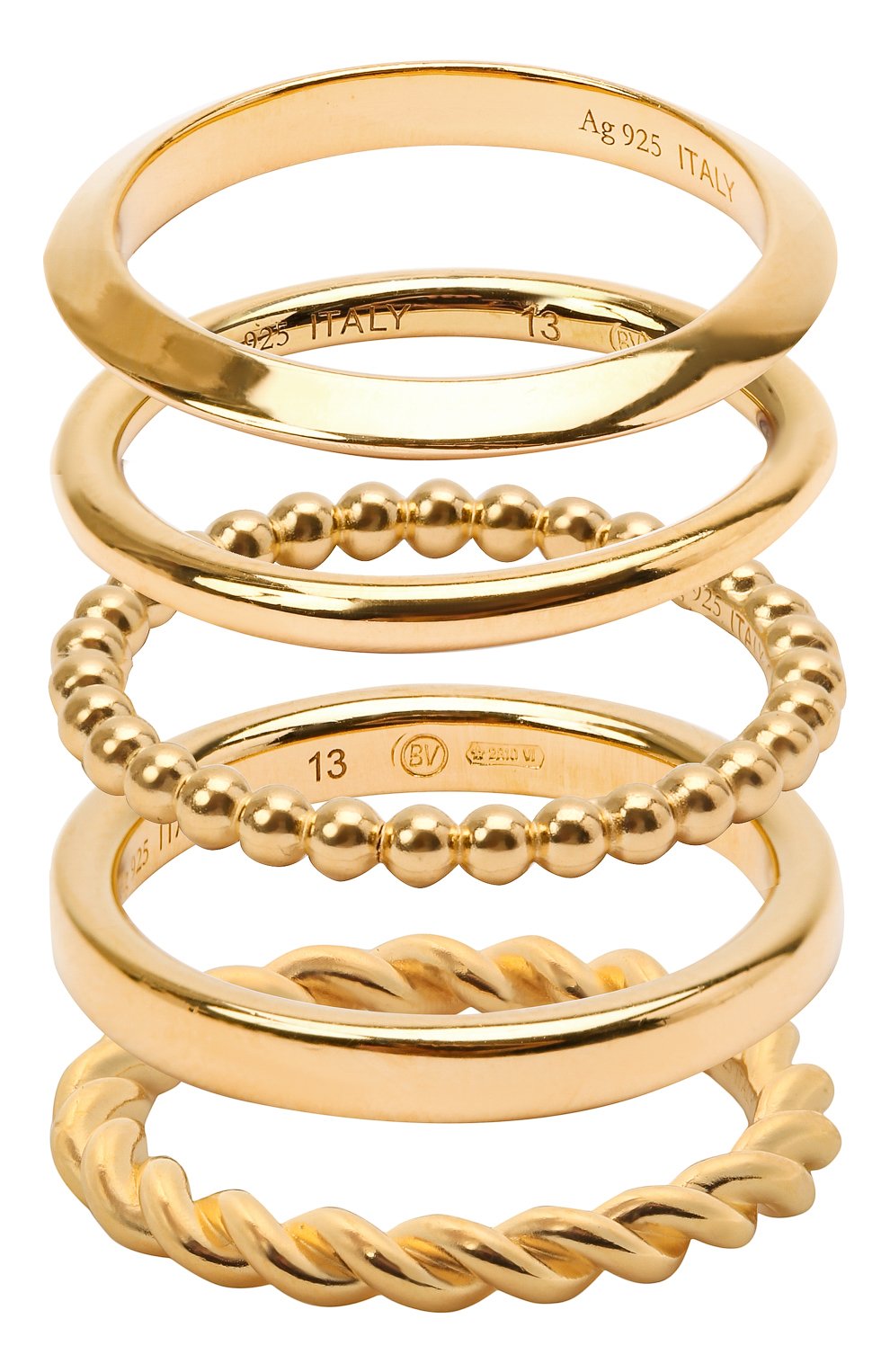Комплект из пяти колец BOTTEGA VENETA, арт. 651270/VAHU0, фото 1