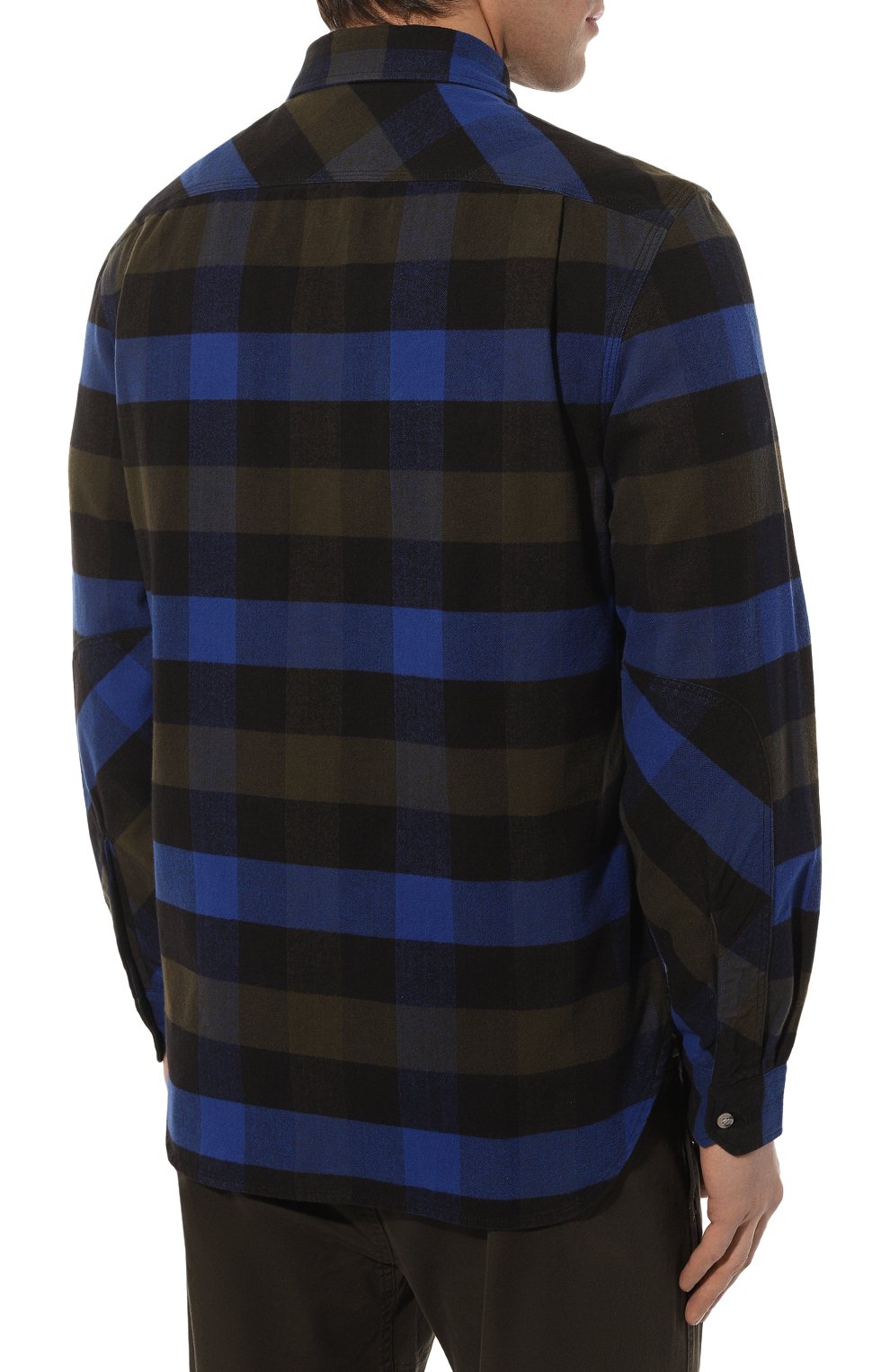 Хлопковая рубашка WOOLRICH темно-синего цвета по цене 24650 руб., арт. CFW0SI0108MRUT3452, фото 4 Хлопковая рубашка WOOLRICH, арт. CFW0SI0108MRUT3452, фото 4