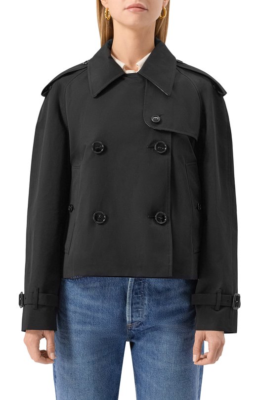 Хлопковый тренч Burberry 8072849 Чёрный  8072849 Фото 3