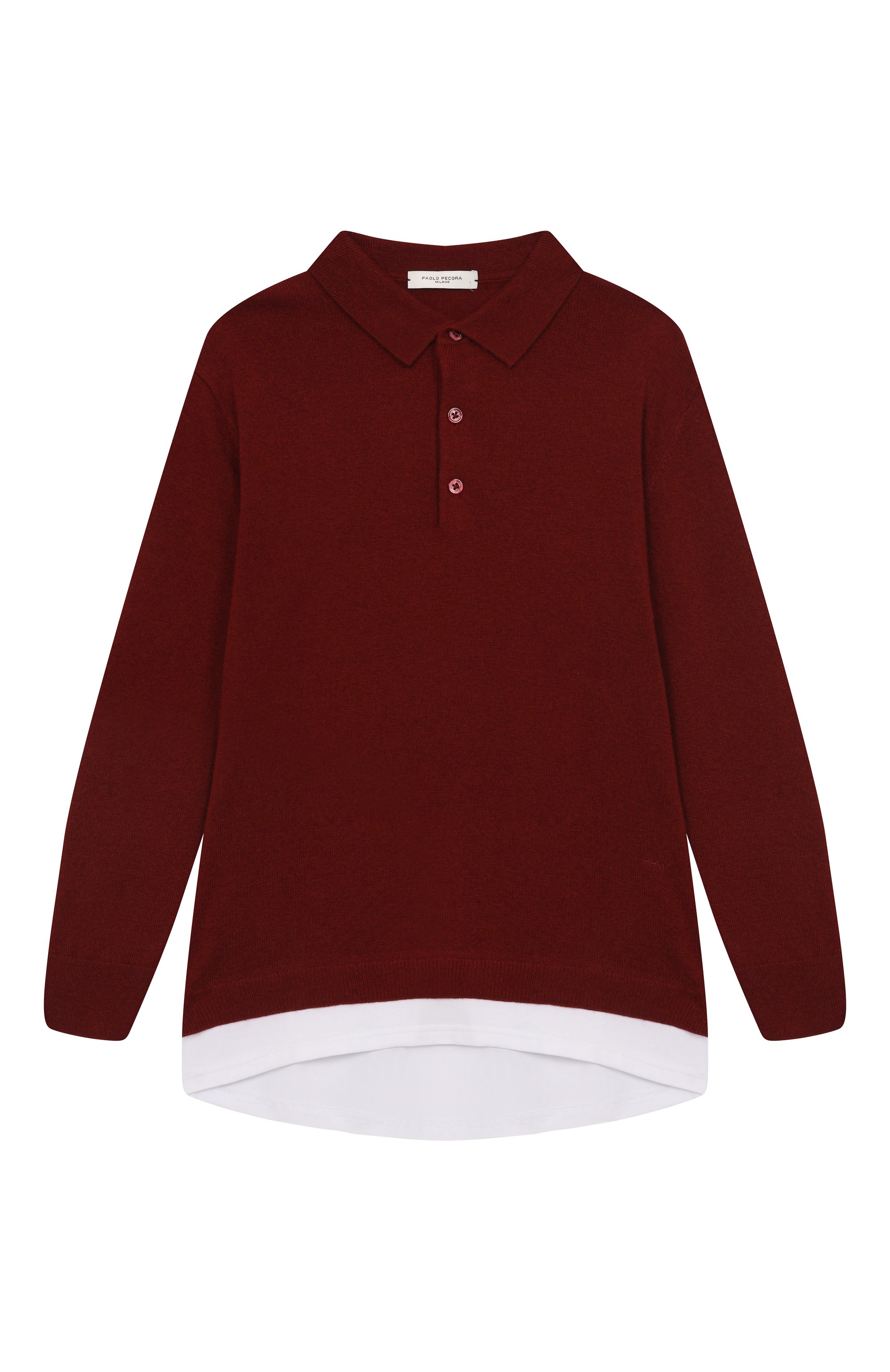 Поло PAOLO PECORA MILANO бордового цвета по цене 20850 руб., арт. PP4086/6-12, фото 1 Поло PAOLO PECORA MILANO, арт. PP4086/6-12, фото 1