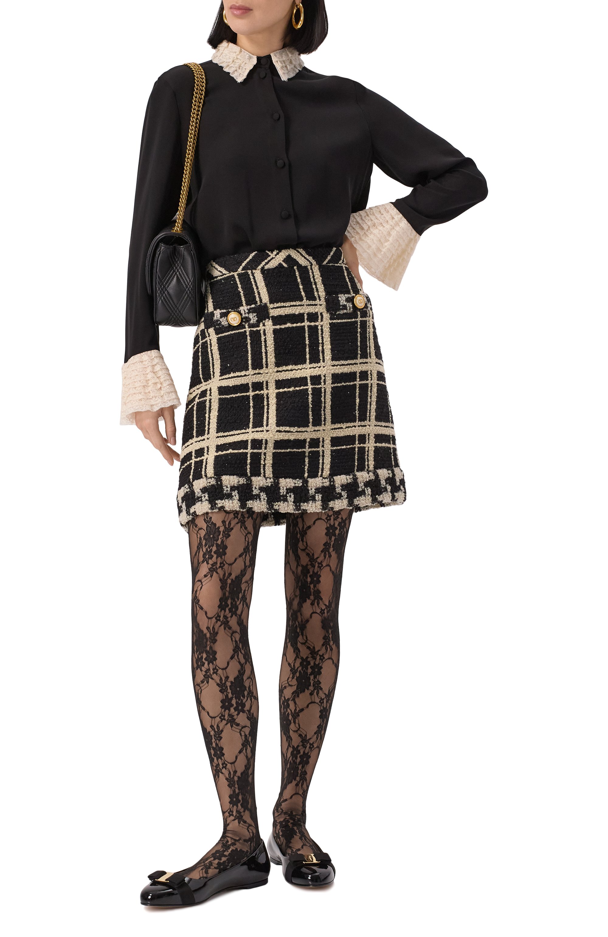 Твидовая юбка VALENTINO, арт. 6B3RACM190N, фото 2