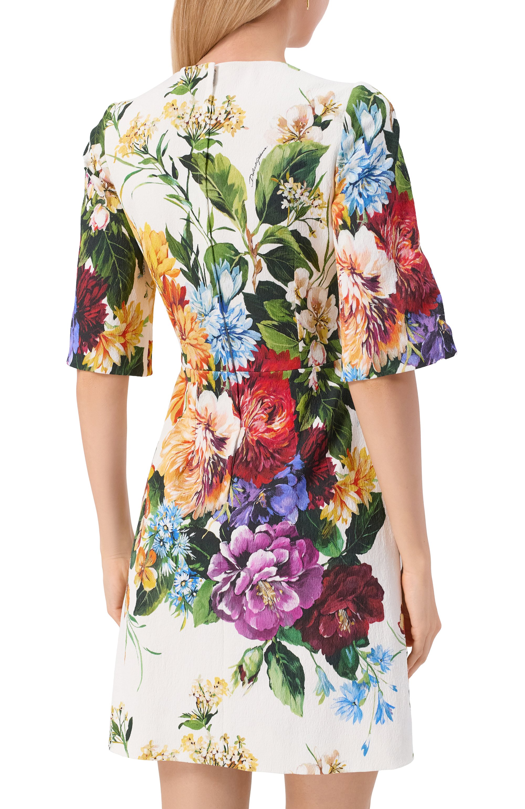 Платье из хлопка и вискозы DOLCE & GABBANA, арт. F6TZRT/FSRQU, фото 4