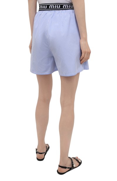 Хлопковые шорты MIU MIU, арт. MP1435-1YIN-F0076, фото 4