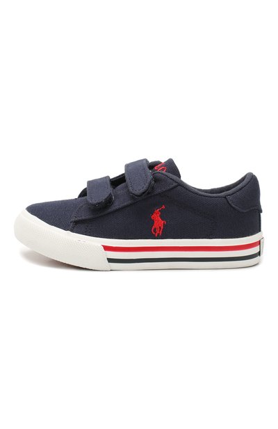 Текстильные кеды POLO RALPH LAUREN синего цвета по цене 6395 руб., арт. RF100875/CHILDREN, фото 2 Текстильные кеды POLO RALPH LAUREN, арт. RF100875/CHILDREN, фото 2
