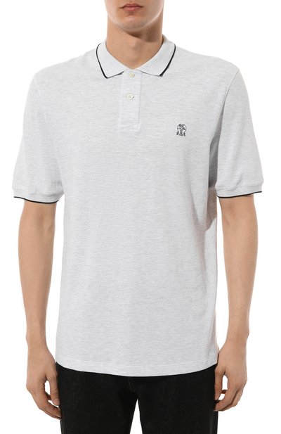 Хлопковое поло BRUNELLO CUCINELLI, арт. ME8549779G, фото 3