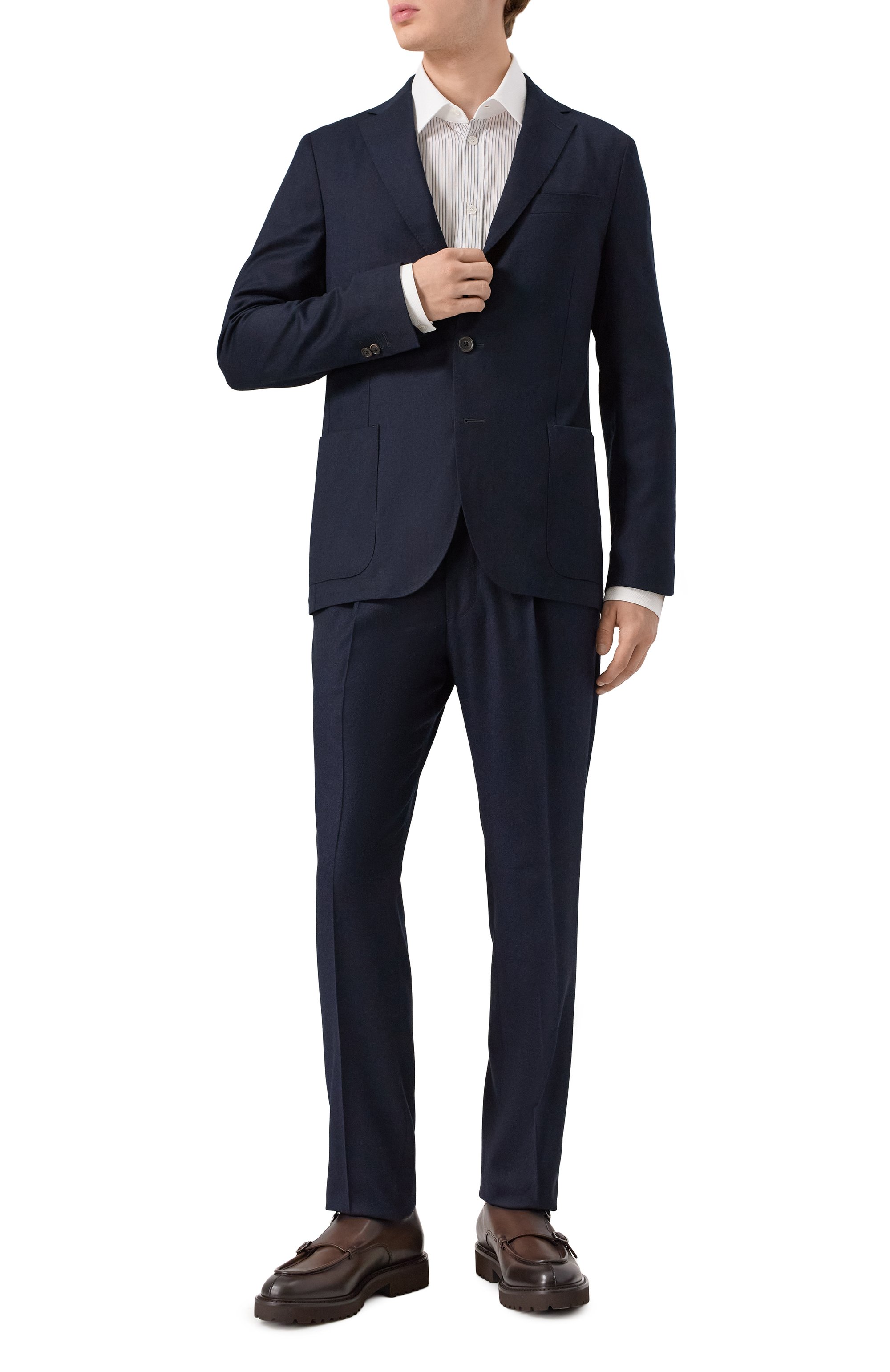 Шерстяной костюм CORNELIANI темно-синего цвета по цене 205500 руб., арт. 26X007-2618400_SET, фото 1 Шерстяной костюм CORNELIANI, арт. 26X007-2618400_SET, фото 1