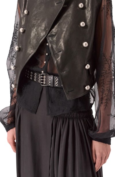Кожаный ремень ANN DEMEULEMEESTER черного цвета по цене 55750 руб., арт. B0012602/LT128, фото 2 Кожаный ремень ANN DEMEULEMEESTER, арт. B0012602/LT128, фото 2