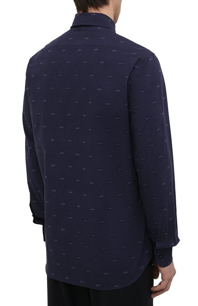 Хлопковая рубашка PAUL&SHARK темно-синего цвета по цене 34200 руб., арт. C0P3051/C00, фото 4 Хлопковая рубашка PAUL&SHARK, арт. C0P3051/C00, фото 4