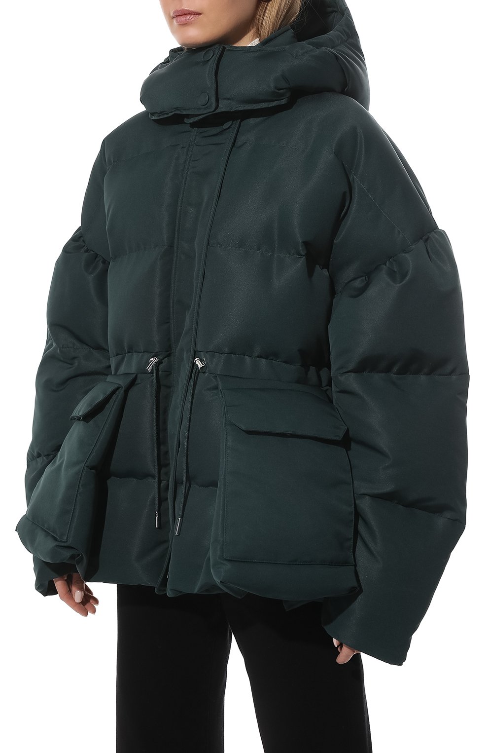 Пуховик ALEXANDER MCQUEEN темно-зеленого цвета по цене 239500 руб., арт. 672915/QZAD1, фото 3 Пуховик ALEXANDER MCQUEEN, арт. 672915/QZAD1, фото 3