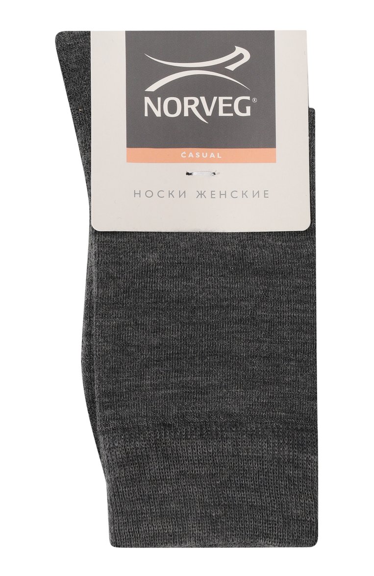 Женские шерстяные носки NORVEG серого цвета, арт. 9SMWWRU-010 | Фото 1 (Нос: Не проставлено; Материал внешний: Шерсть)