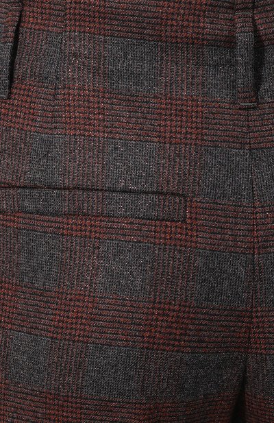 Шерстяные брюки с отворотами BRUNELLO CUCINELLI коричневого цвета по цене 144500 руб., арт. MB507P6814, фото 5 Шерстяные брюки с отворотами BRUNELLO CUCINELLI, арт. MB507P6814, фото 5