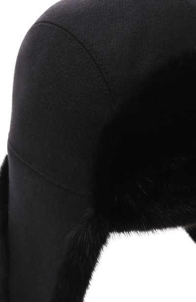 Кашемировая шапка-ушанка с мехом норки VICTORIA KUSENKOVA, арт. 339102885159, фото 3