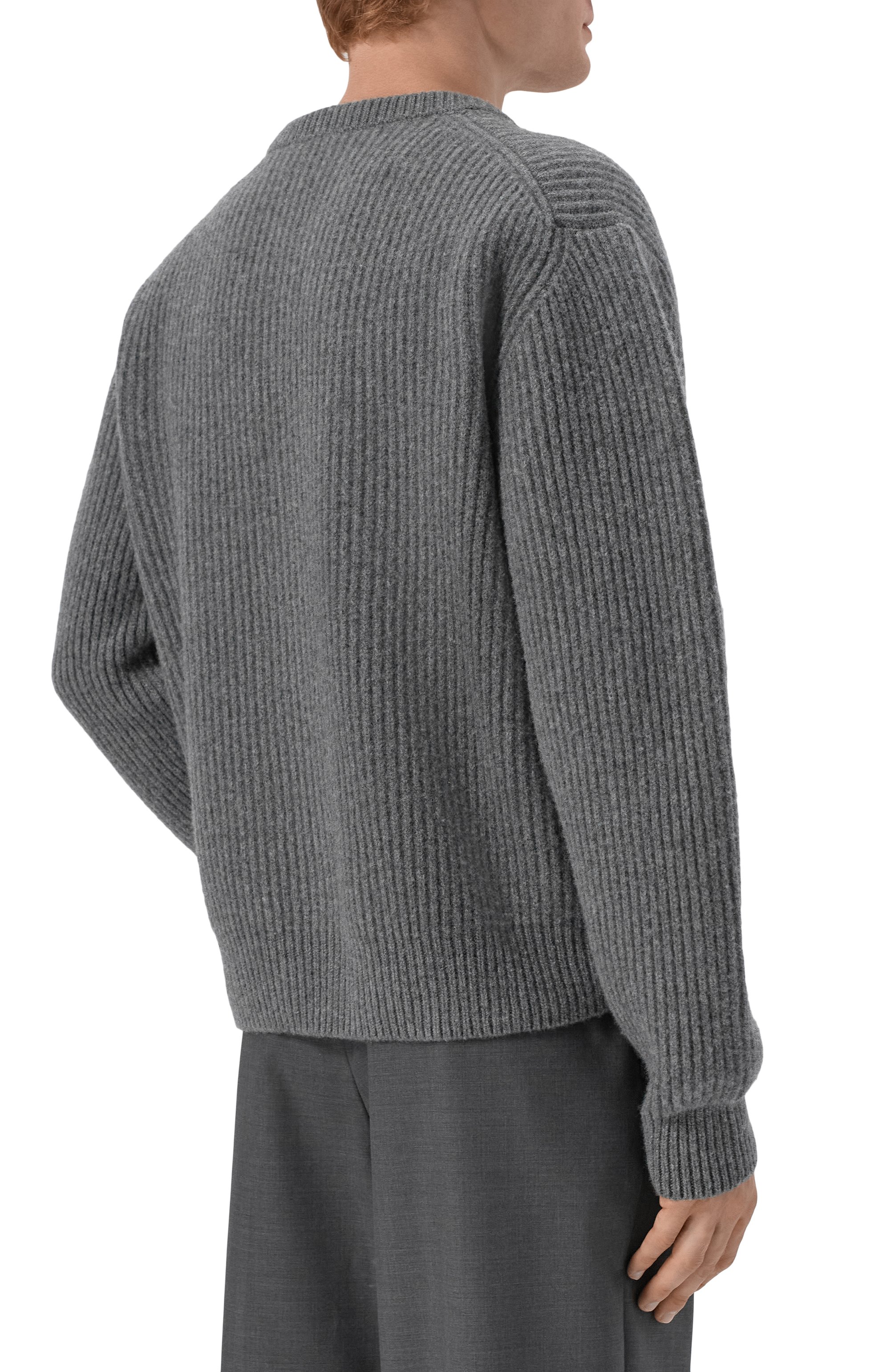Шерстяной свитер JIL SANDER серого цвета по цене 164500 руб., арт. J22GP0305/J14848, фото 4 Шерстяной свитер JIL SANDER, арт. J22GP0305/J14848, фото 4