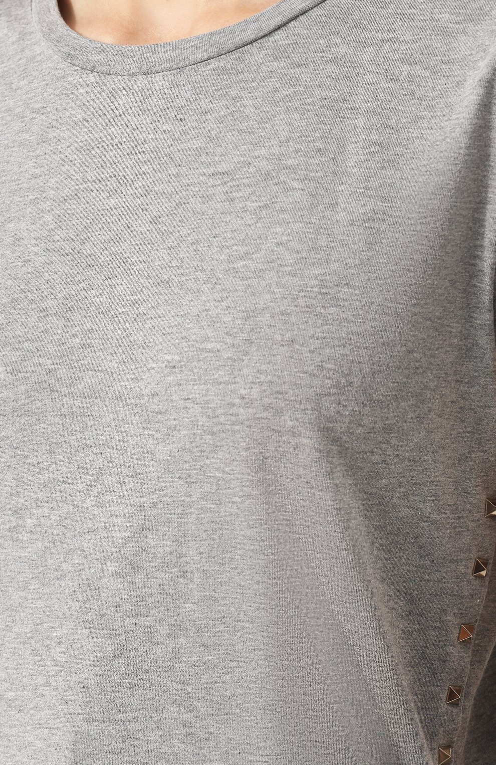 Хлопковая футболка с круглым вырезом и декоративной отделкой VALENTINO, арт. QB3MG02Z48U, фото 5