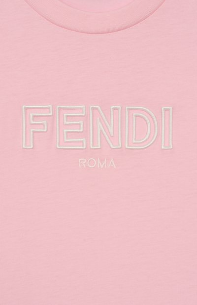 Хлопковая футболка FENDI, арт. JUI159/7AJ/8-12+, фото 3