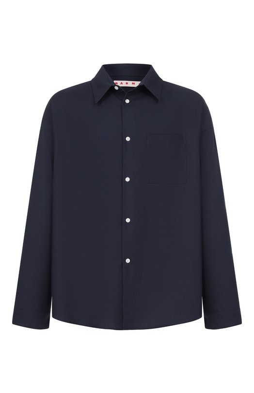 Шерстяная рубашка Marni CUMU0061A3/UTW839 Синий CUMU0061A3/UTW839