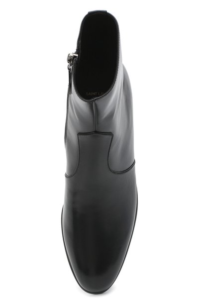 Кожаные ботильоны james SAINT LAURENT, арт. 632502/1YU00, фото 5