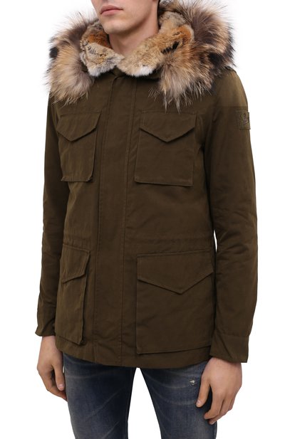 Парка с меховой подкладкой BARBED зеленого цвета по цене 199500 руб., арт. A20-FJMC20TMC, фото 4 Парка с меховой подкладкой BARBED, арт. A20-FJMC20TMC, фото 4