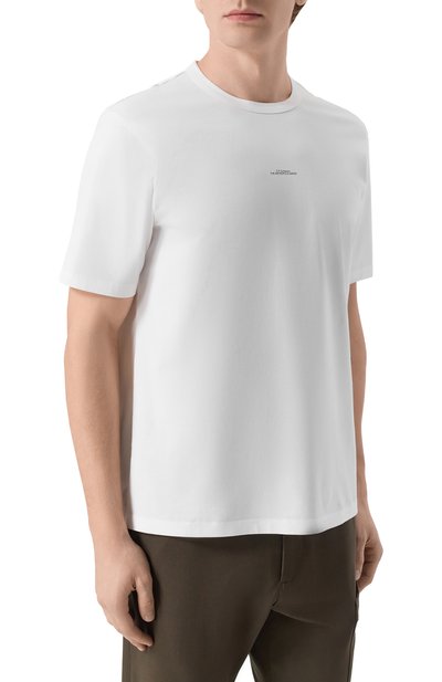 Хлопковая футболка C.P. COMPANY белого цвета по цене 16950 руб., арт. 19CLTS026A006370W, фото 3 Хлопковая футболка C.P. COMPANY, арт. 19CLTS026A006370W, фото 3