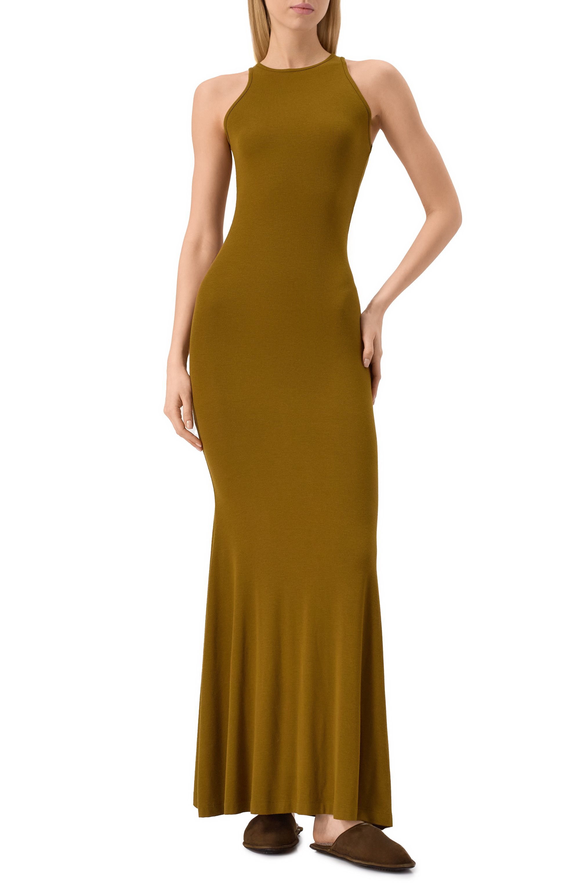 Платье EDOMO хаки цвета по цене 23900 руб., арт. D001020SS25, фото 2 Платье EDOMO, арт. D001020SS25, фото 2