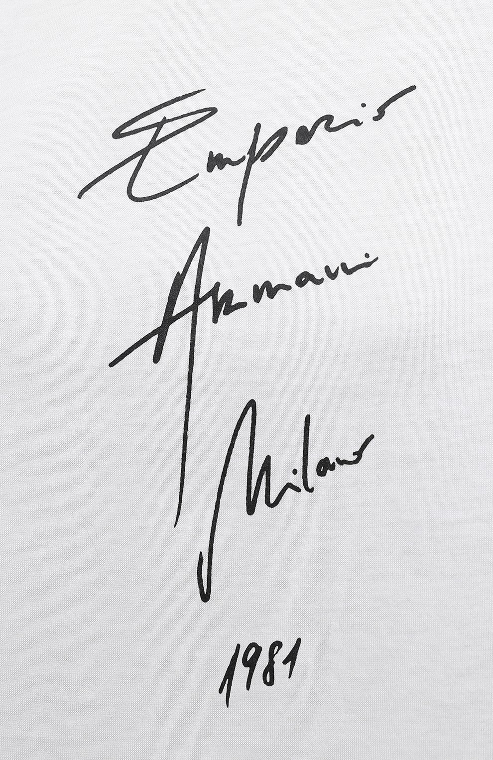 Хлопковая футболка EMPORIO ARMANI белого цвета по цене 11600 руб., арт. 3K2T7B/2J95Z, фото 5 Хлопковая футболка EMPORIO ARMANI, арт. 3K2T7B/2J95Z, фото 5
