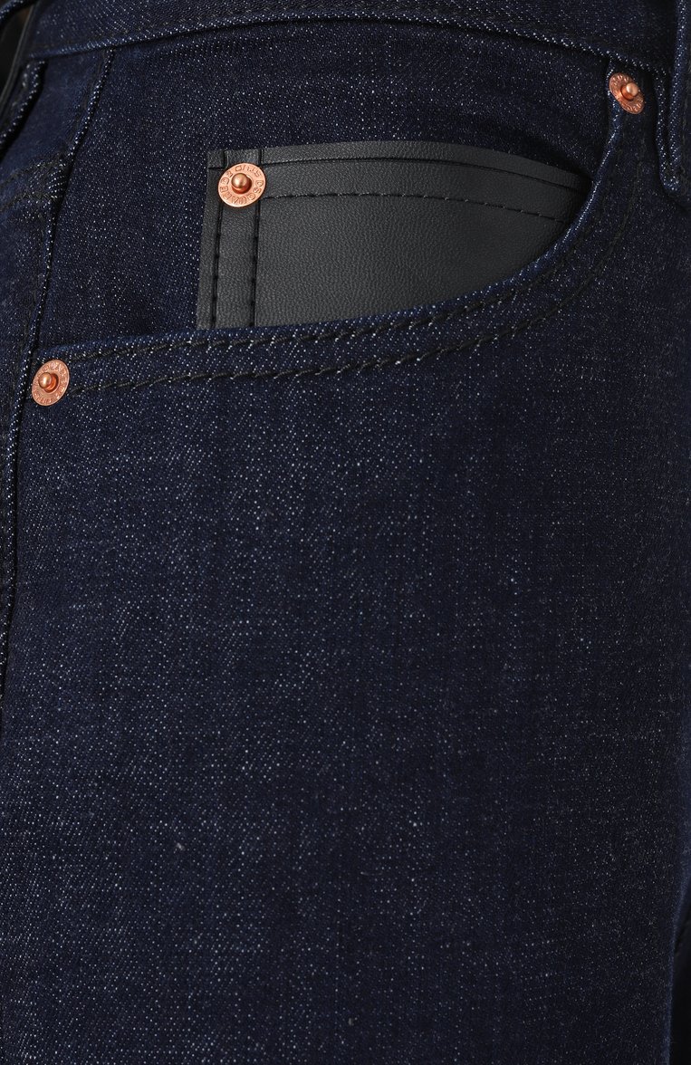 Женские джинсы traveller DSQUARED2 темно-синего цвета, арт. S72LB0861/S30664 | Фото 6 (Длина (брюки, джинсы): Удлиненные; Материал внешний: Хлопок, Деним; Силуэт Ж (брюки и джинсы): Прямые; Стили: Кэжуэл; Кросс-КТ: Деним; Автоматизация ТО: Проставлено; Автоматизация состава: Проставлено)