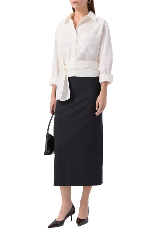 Хлопковая рубашка Weekend Max Mara FRESC0 Белый  FRESC0 Фото 2