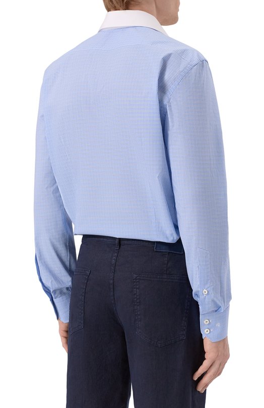 Хлопковая сорочка Van Laack VL-RIVARA-FYSF/161235 Голубой  VL-RIVARA-FYSF/161235 Фото 4