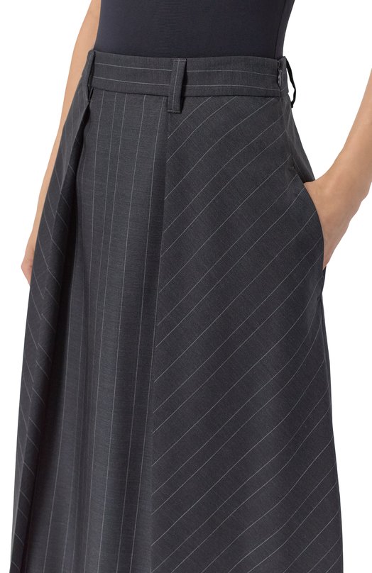 Шерстяная юбка Brunello Cucinelli MP146G3876 Чёрный  MP146G3876 Фото 5