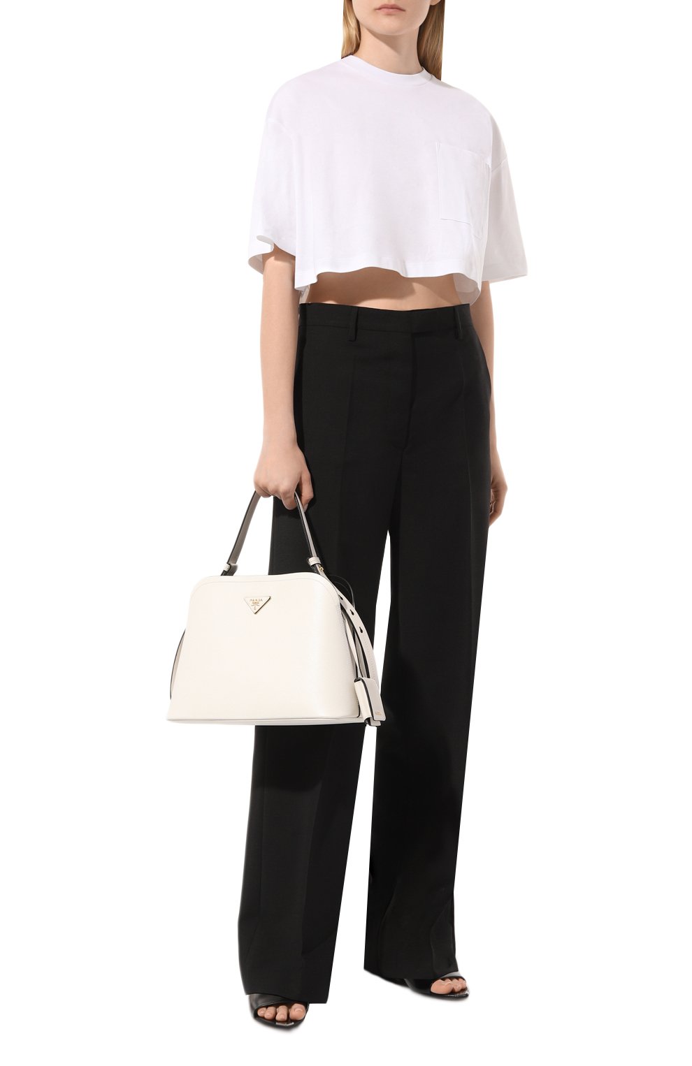 Хлопковая футболка PRADA, арт. 3560A-240-F0009-212, фото 2