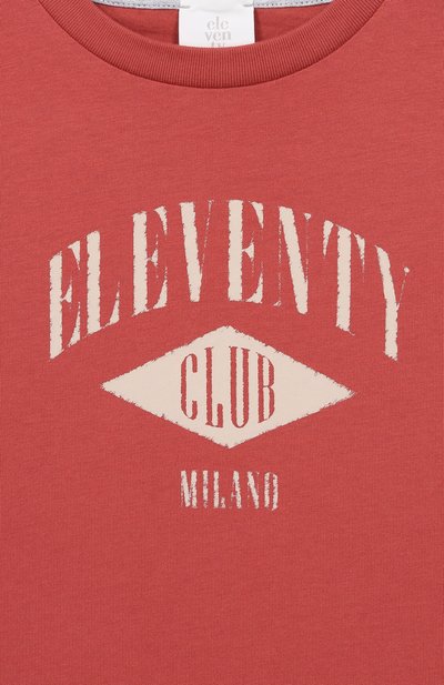 Хлопковая футболка ELEVENTY темно-розового цвета по цене 7865 руб., арт. EY8P11/Z3733_001, фото 3 Хлопковая футболка ELEVENTY, арт. EY8P11/Z3733_001, фото 3