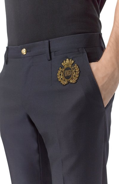 Брюки из шерсти и шелка DOLCE & GABBANA, арт. GY5UMZ/FU3H1, фото 5
