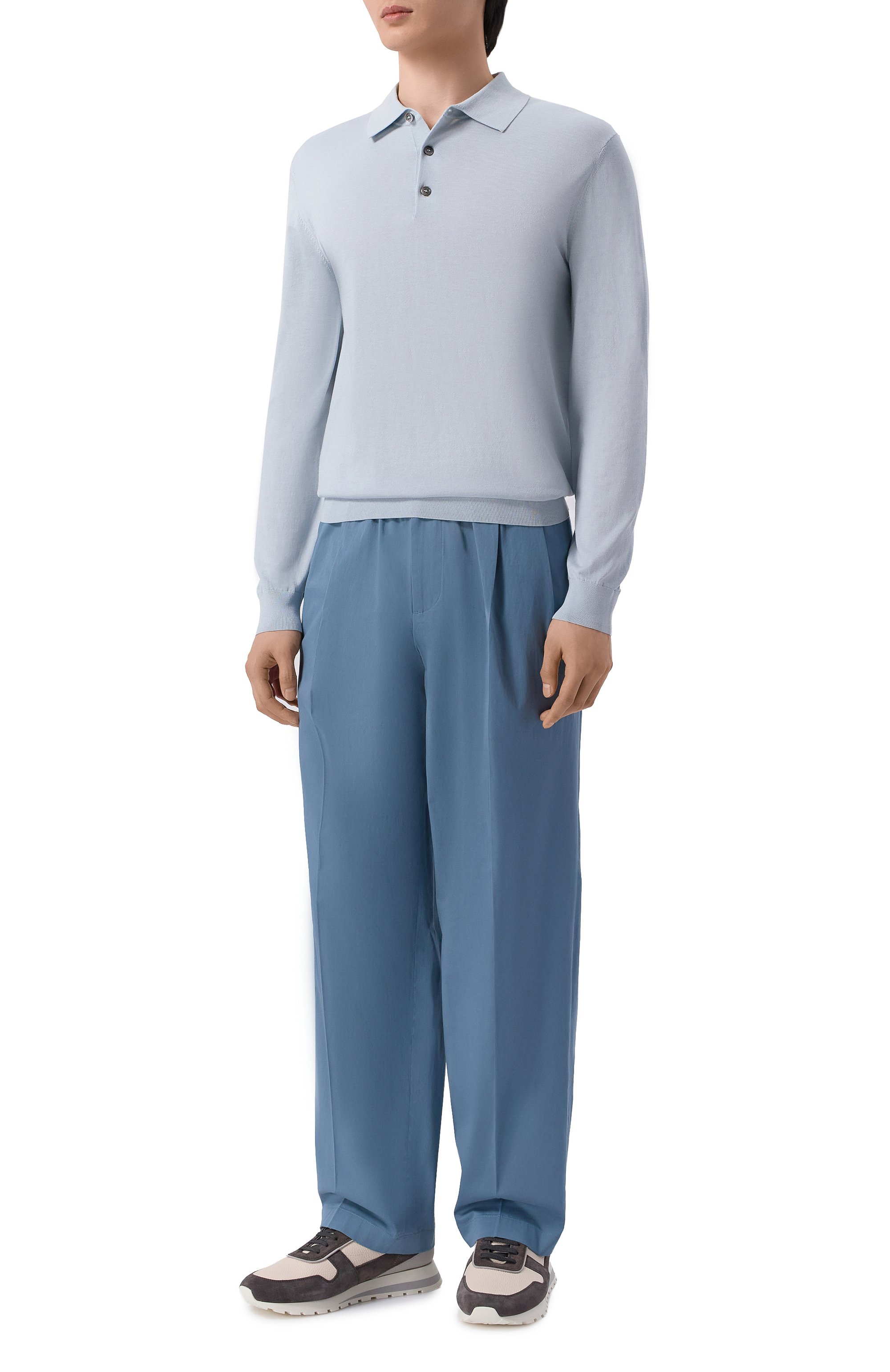 Поло из шелка и хлопка 12 STOREEZ, арт. 136309, фото 2