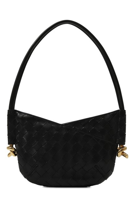 Женская сумка solstice mini BOTTEGA VENETA черного цвета, ар�т. 796378/VCPP1 | Фото 1 (Размер: mini; Материал: Натуральная кожа; Драгоценные камни: Проставлено; Материал сплава: Проставлено)