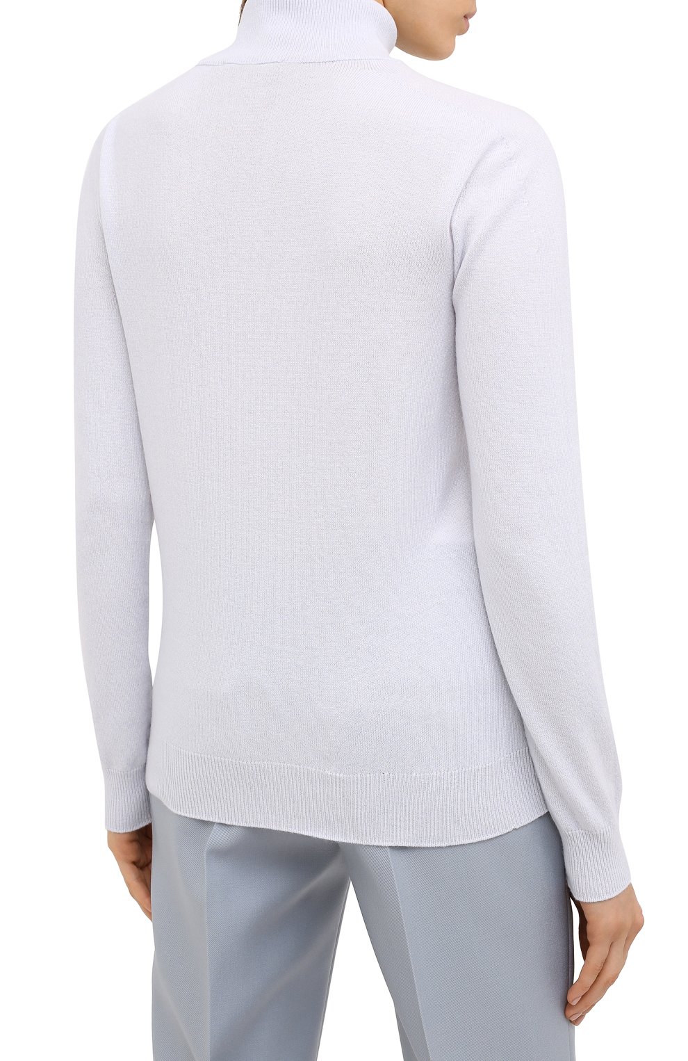 Кашемировая водолазка JIL SANDER голубого цвета по цене 86350 руб., арт. JSPR754013-WRY10008, фото 4 Кашемировая водолазка JIL SANDER, арт. JSPR754013-WRY10008, фото 4