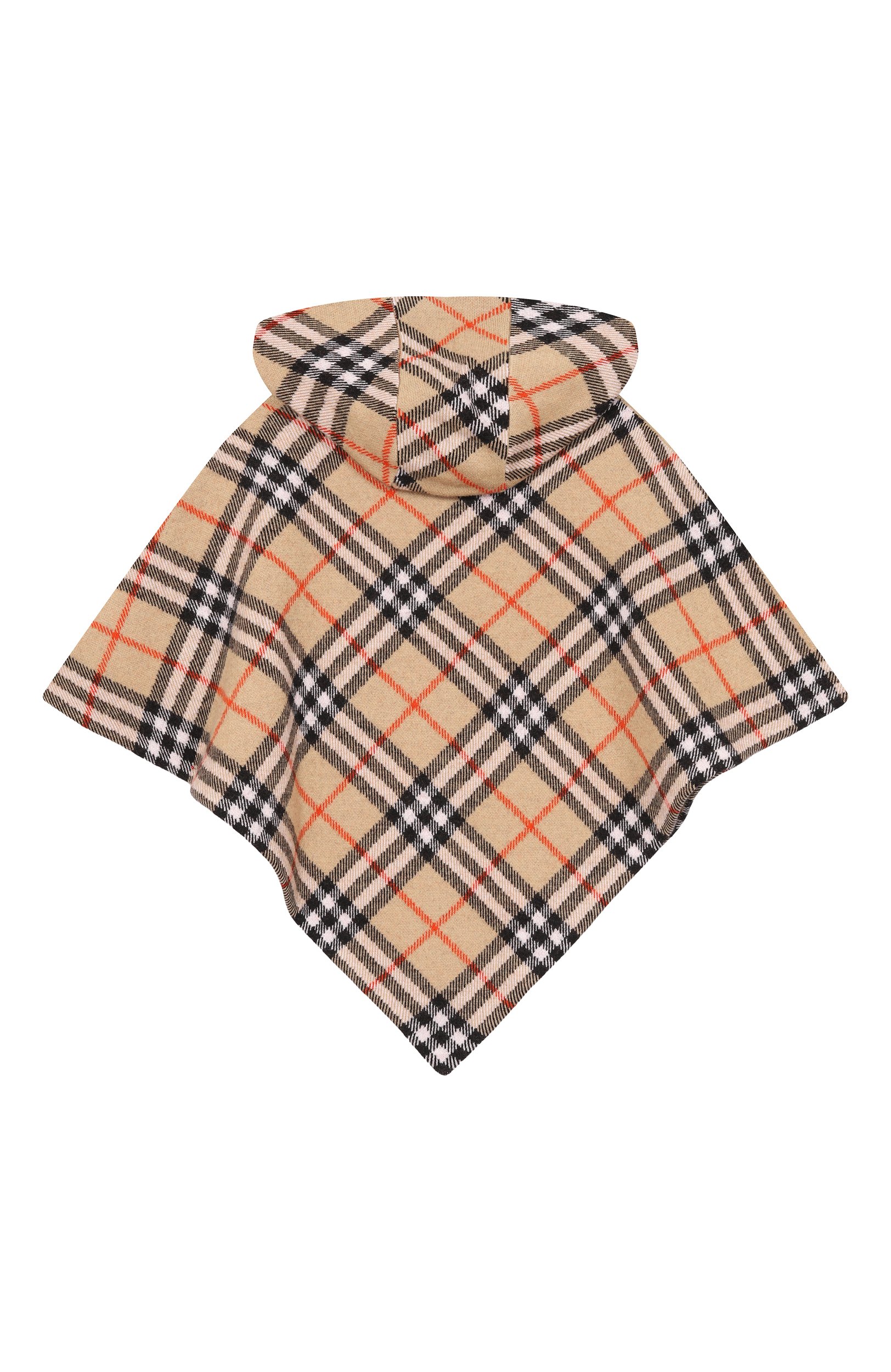 Шерстяное пончо BURBERRY бежевого цвета по цене 68650 руб., арт. 8131862, фото 2 Шерстяное пончо BURBERRY, арт. 8131862, фото 2