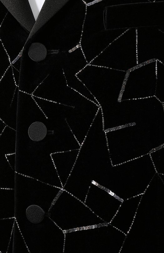 Хлопковый пиджак Saint Laurent Чёрный, фото 5