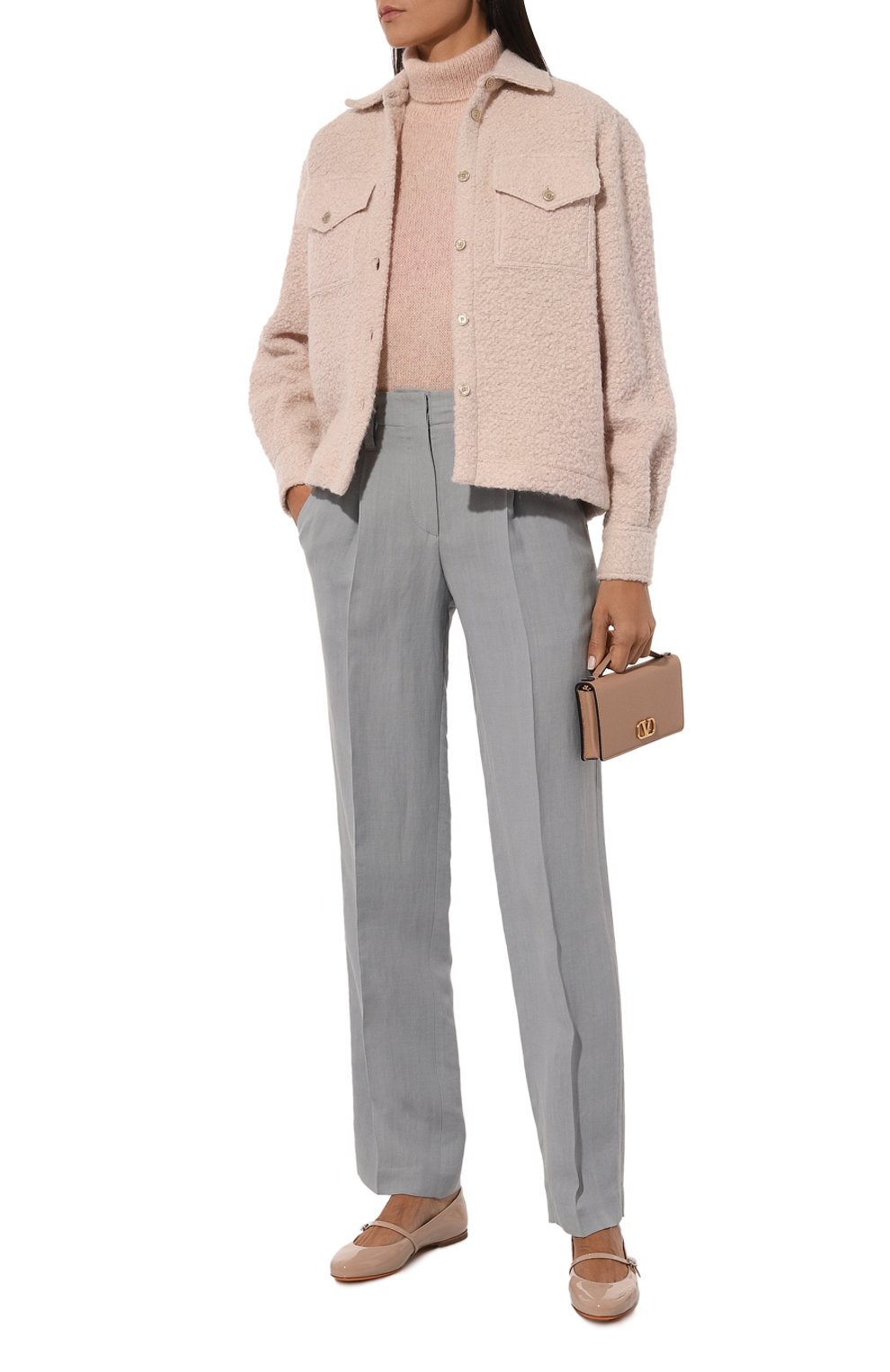 Кожаные балетки SANTONI бежевого цвета по цене 89950 руб., арт. WAAG71319KI1NVHD, фото 2 Кожаные балетки SANTONI, арт. WAAG71319KI1NVHD, фото 2