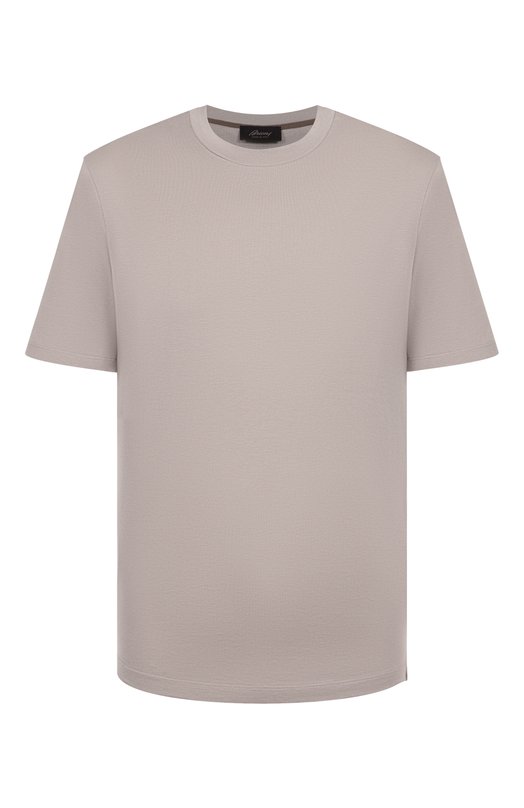 Хлопковая футболка Brioni UJSY0L/0D620 Бежевый UJSY0L/0D620