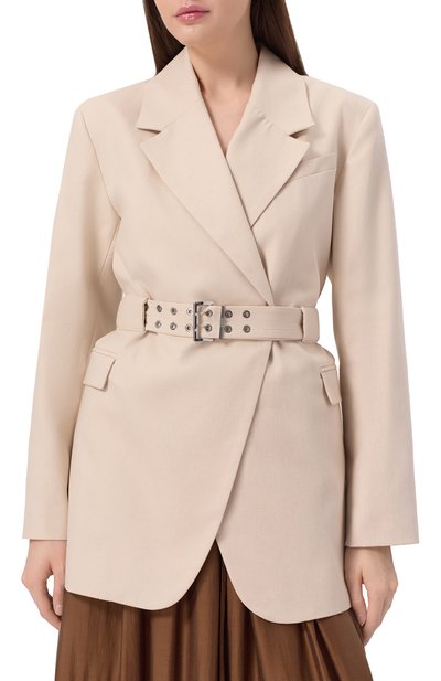 Жакет из хлопка и льна GANNI, арт. W0231/265, фото 3