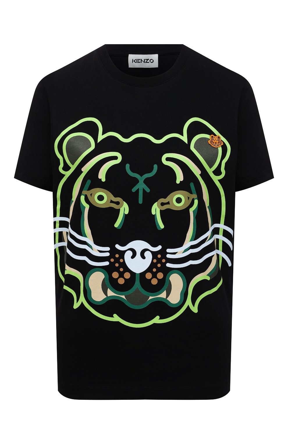 Хлопковая футболка KENZO черного цвета по цене 15050 руб., арт. FC52TS9304SA, фото 1 Хлопковая футболка KENZO, арт. FC52TS9304SA, фото 1