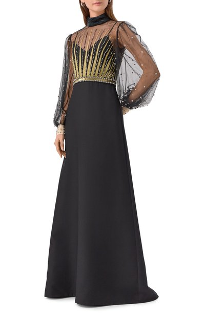 Платье с отделкой стразами VALENTINO, арт. 7B3VDLN5/1CF, фото 3