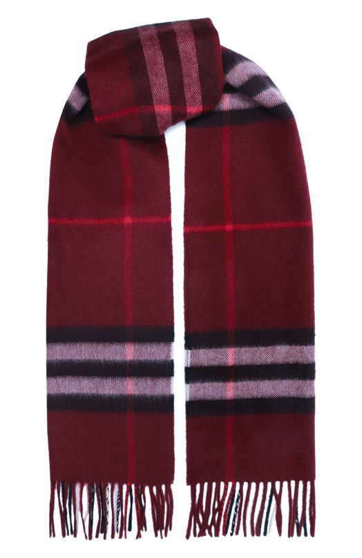 Кашемировый шарф Burberry 8112639 Бордовый 8112639